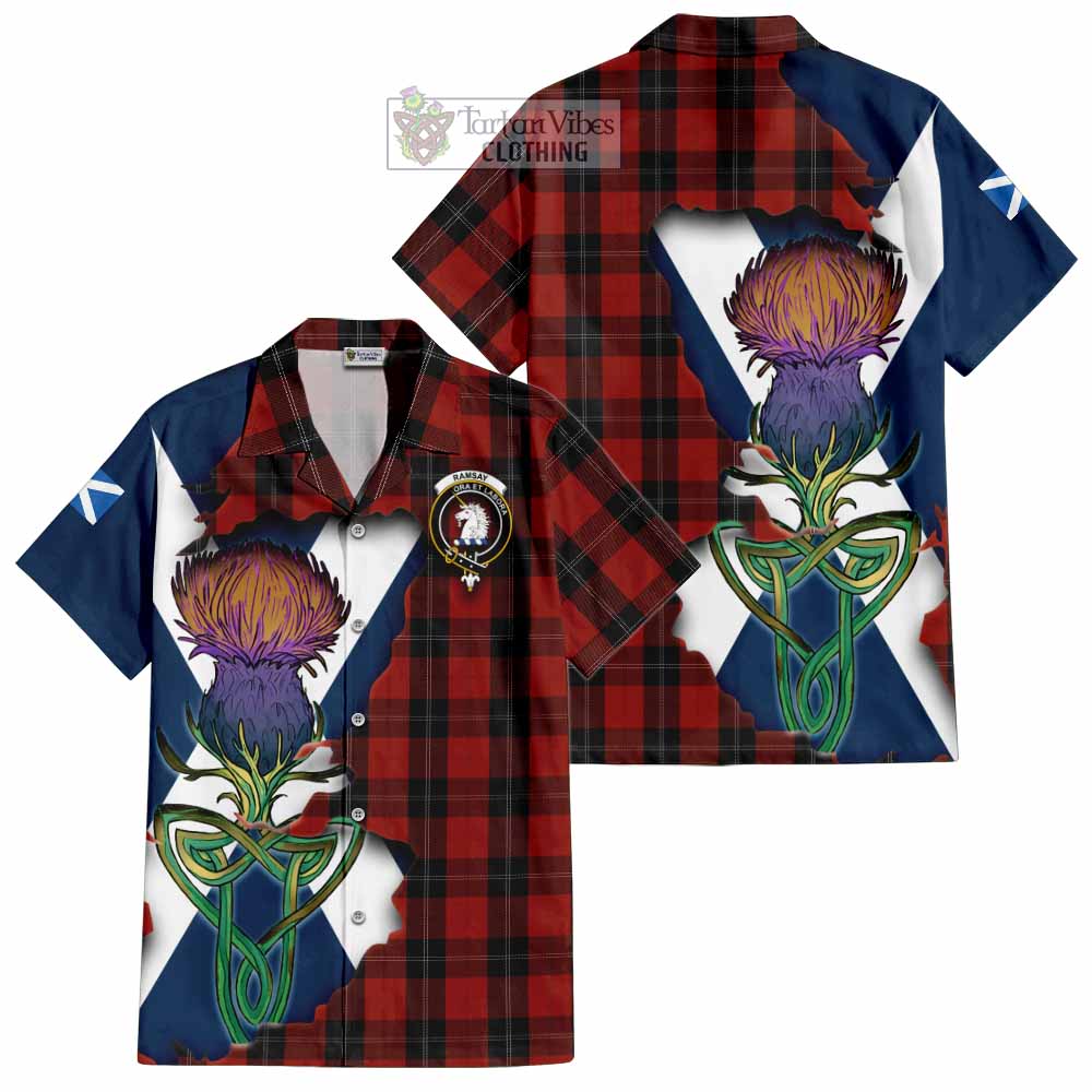 Ramsay Tartan Family Crest Hawaiian Shirt Scottish Thistle Celtic Inspired - Tartan Vibes Clothing