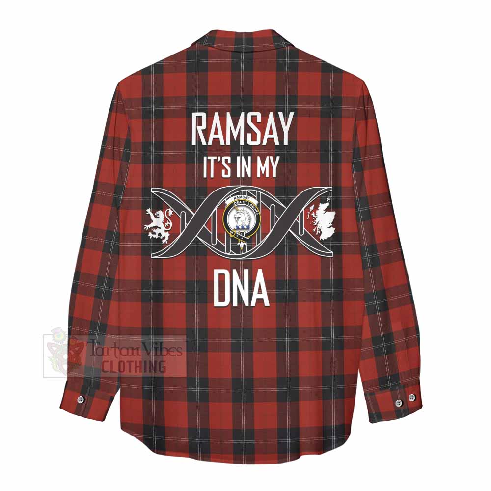 Tartan Vibes Clothing Ramsay Tartan Women's Casual Shirt with Family Crest DNA In Me Style