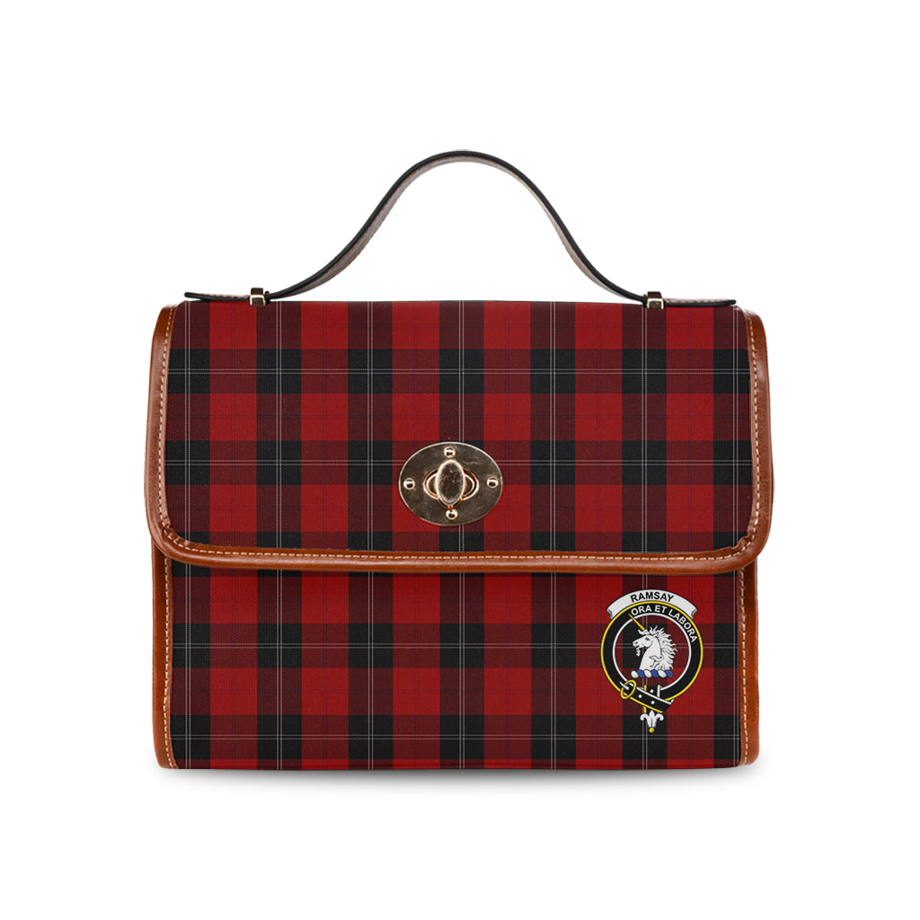 ramsay-tartan-leather-strap-waterproof-canvas-bag-with-family-crest