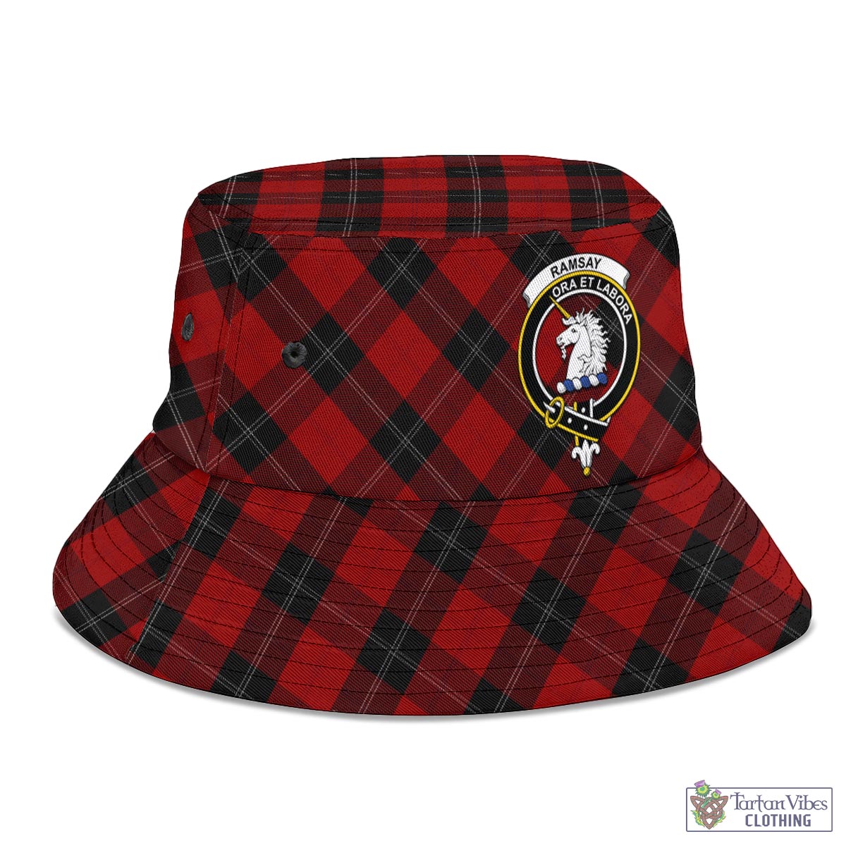 Ramsay Tartan Bucket Hat with Family Crest - Tartan Vibes Clothing