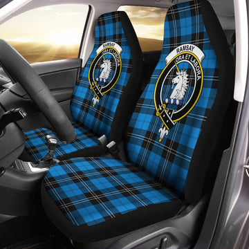 Ramsay Blue Ancient Tartan Car Seat Cover with Family Crest