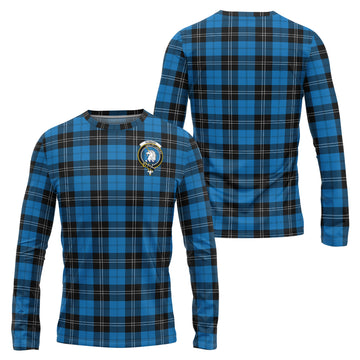 Ramsay Blue Ancient Tartan Long Sleeve T-Shirt with Family Crest