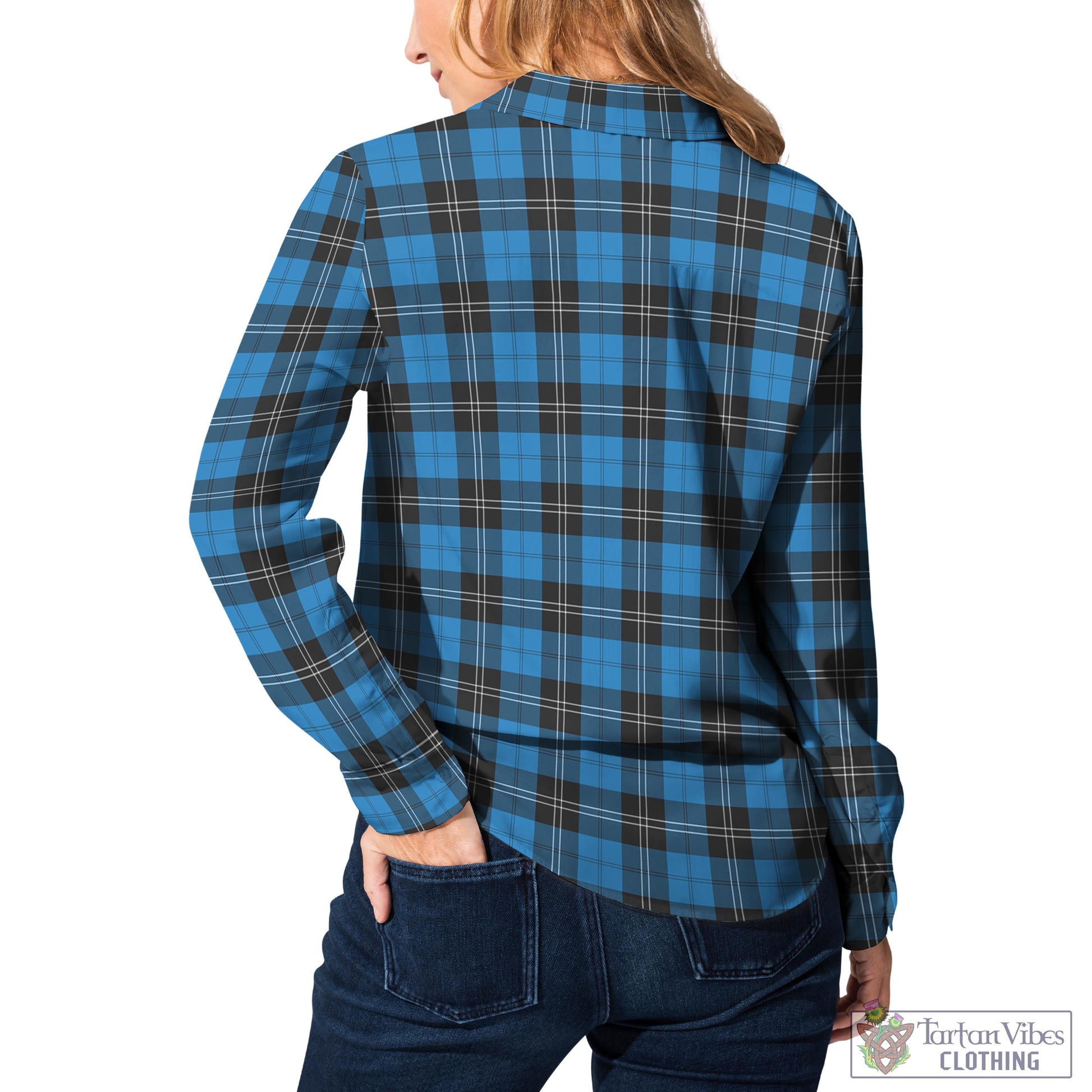 Ramsay Blue Ancient Tartan Womens Casual Shirt