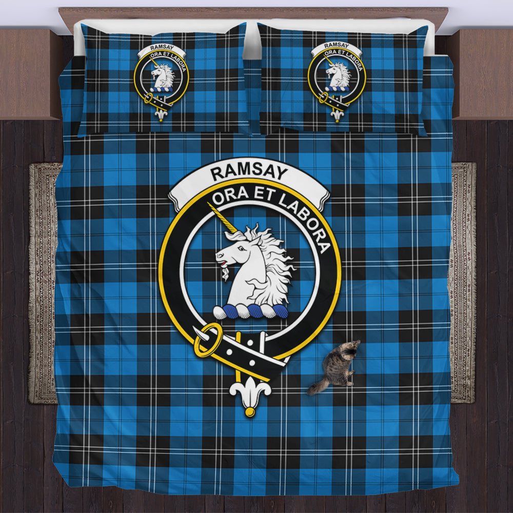 ramsay-blue-ancient-tartan-bedding-set-with-family-crest