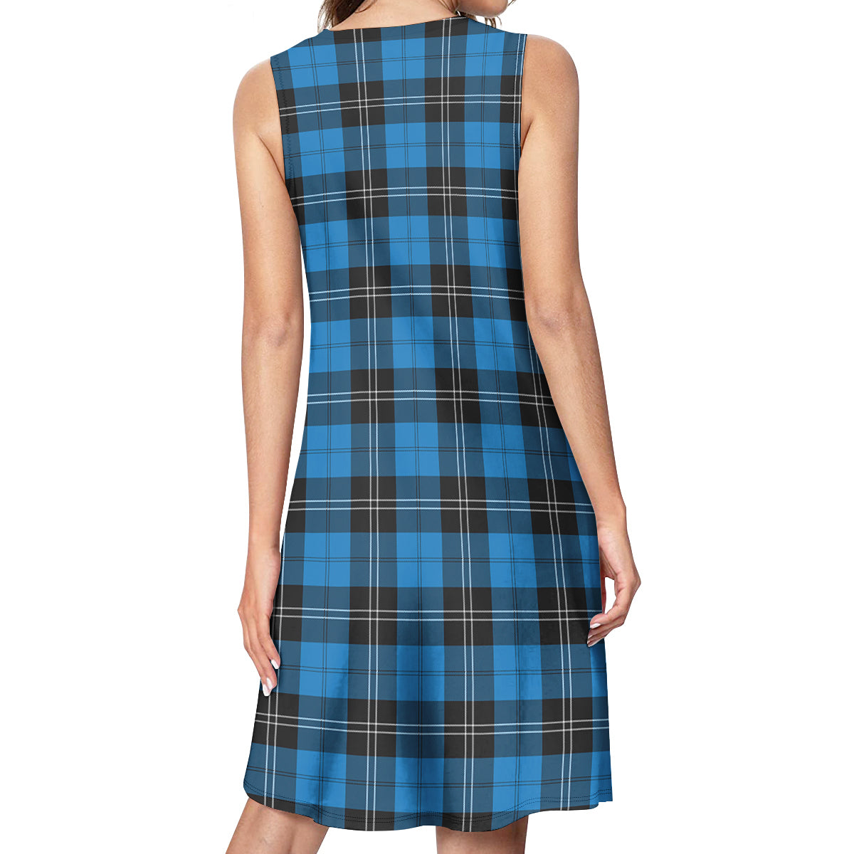 Ramsay Blue Ancient Tartan Womens Casual Dresses - Tartanvibesclothing