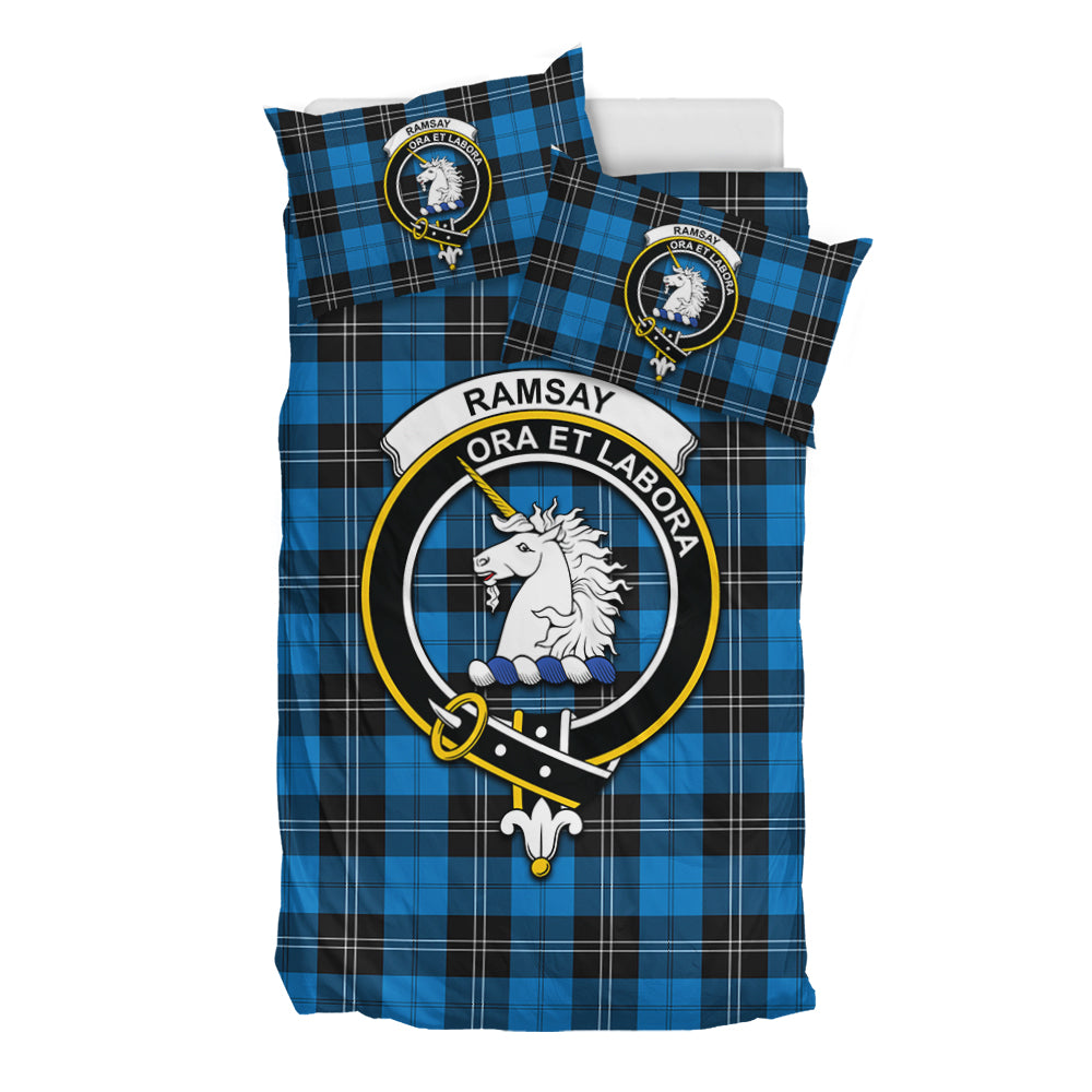 ramsay-blue-ancient-tartan-bedding-set-with-family-crest