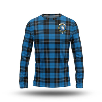 Ramsay Blue Ancient Tartan Long Sleeve T-Shirt with Family Crest