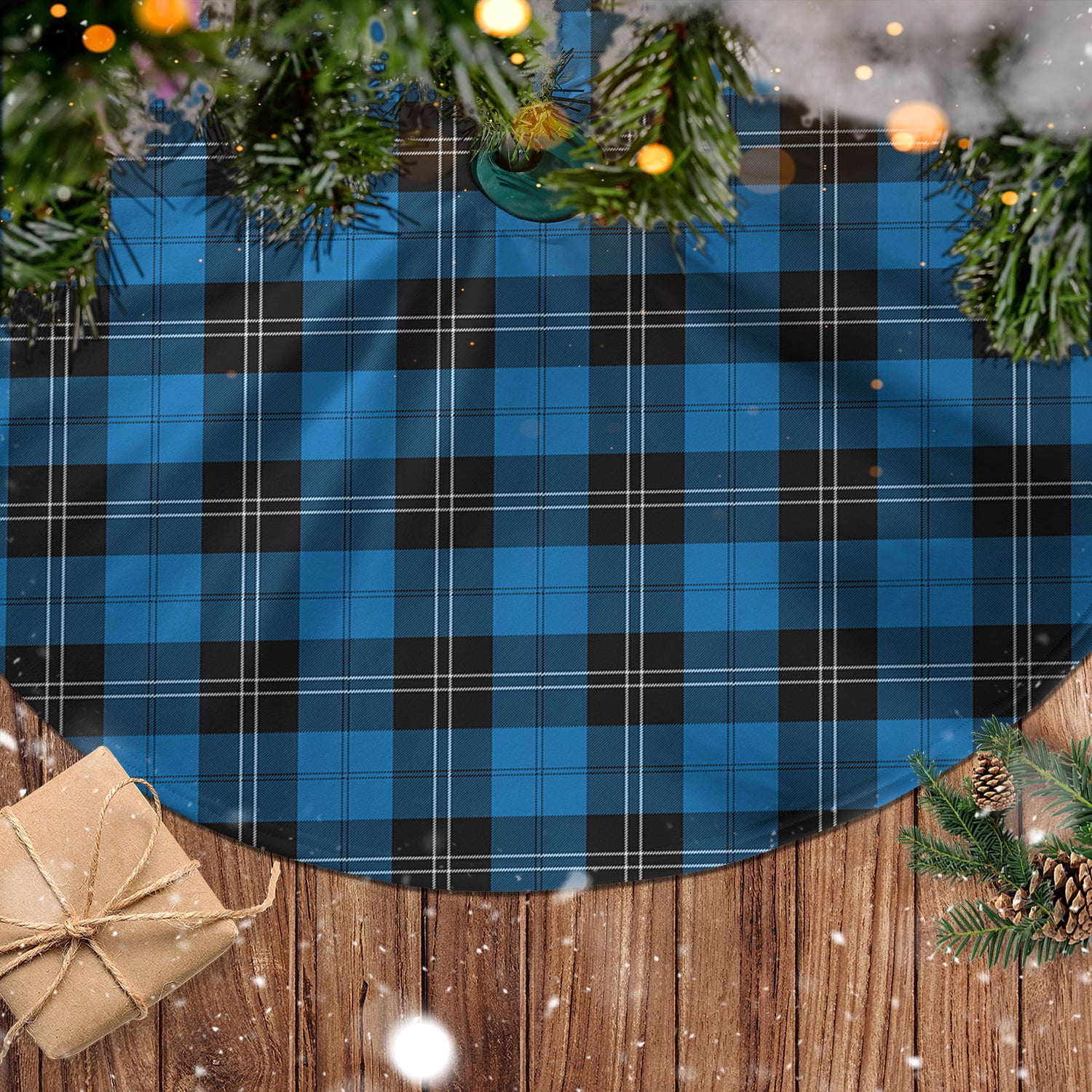 Ramsay Blue Ancient Tartan Christmas Tree Skirt - Tartanvibesclothing