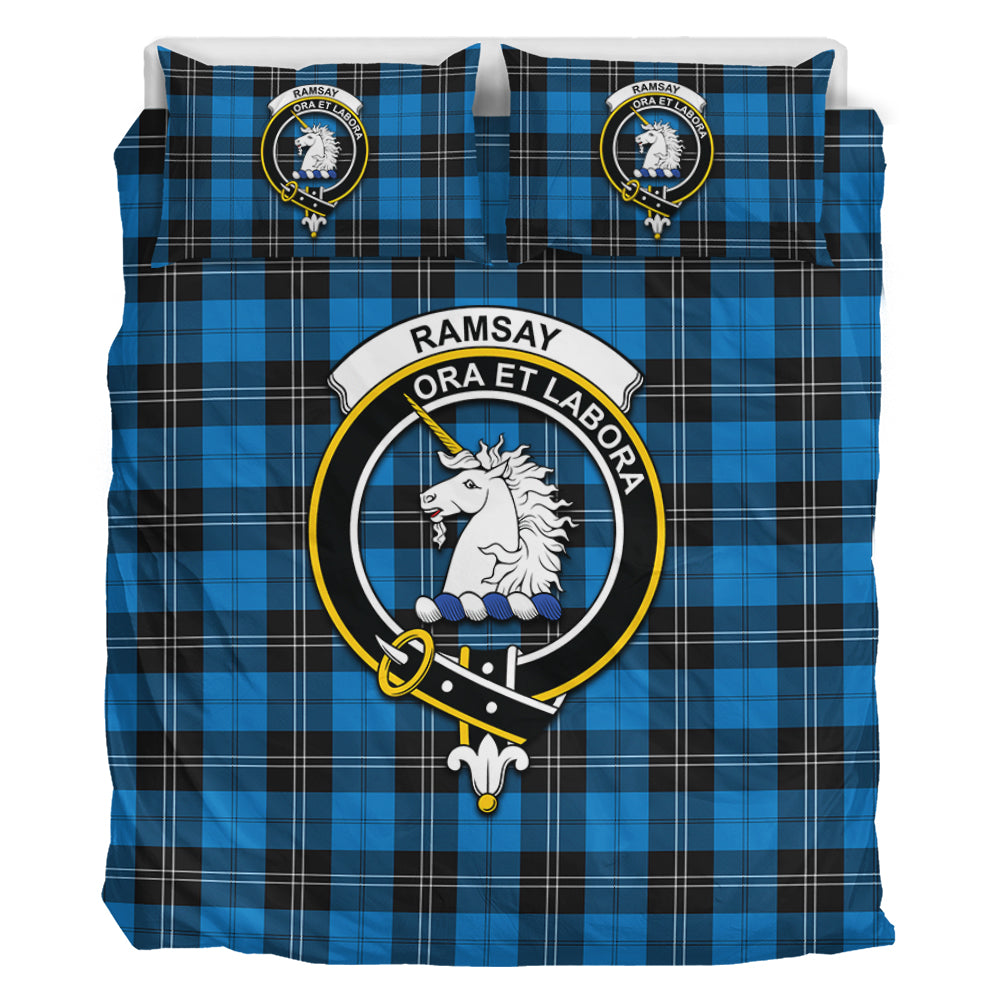 ramsay-blue-ancient-tartan-bedding-set-with-family-crest