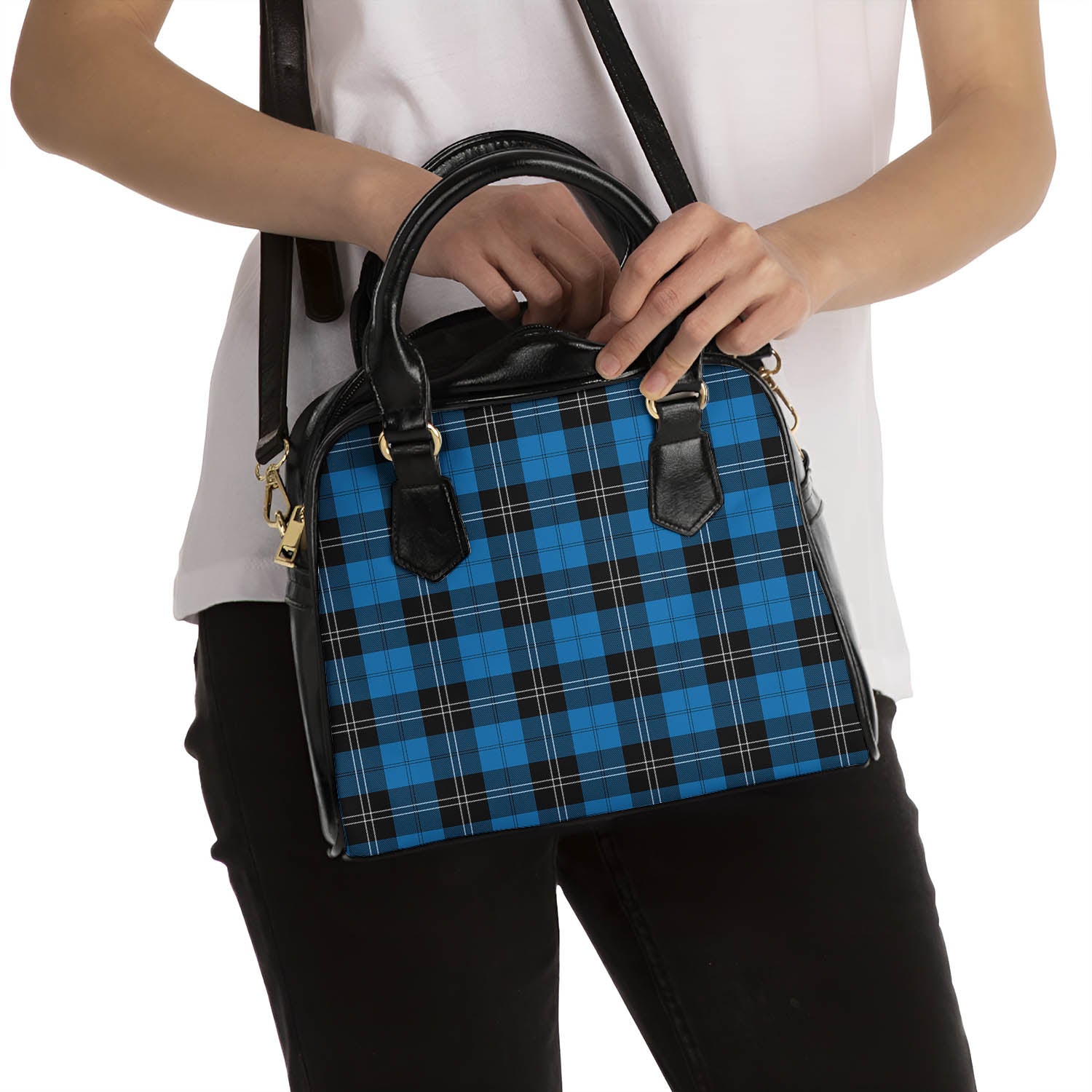 Ramsay Blue Ancient Tartan Shoulder Handbags - Tartanvibesclothing