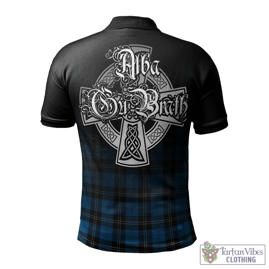Tartan Vibes Clothing Ramsay Blue Ancient Tartan Polo Shirt Featuring Alba Gu Brath Family Crest Celtic Inspired