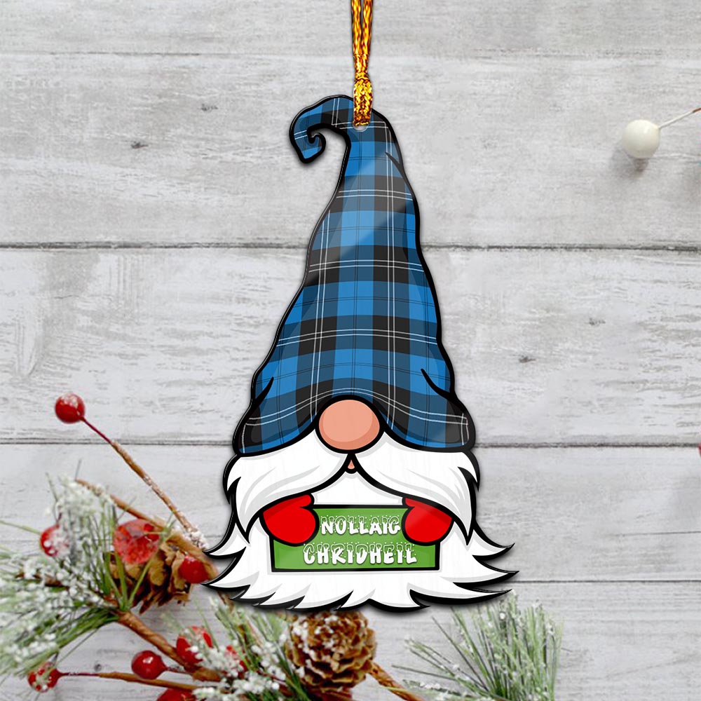 Ramsay Blue Ancient Gnome Christmas Ornament with His Tartan Christmas Hat - Tartanvibesclothing Shop