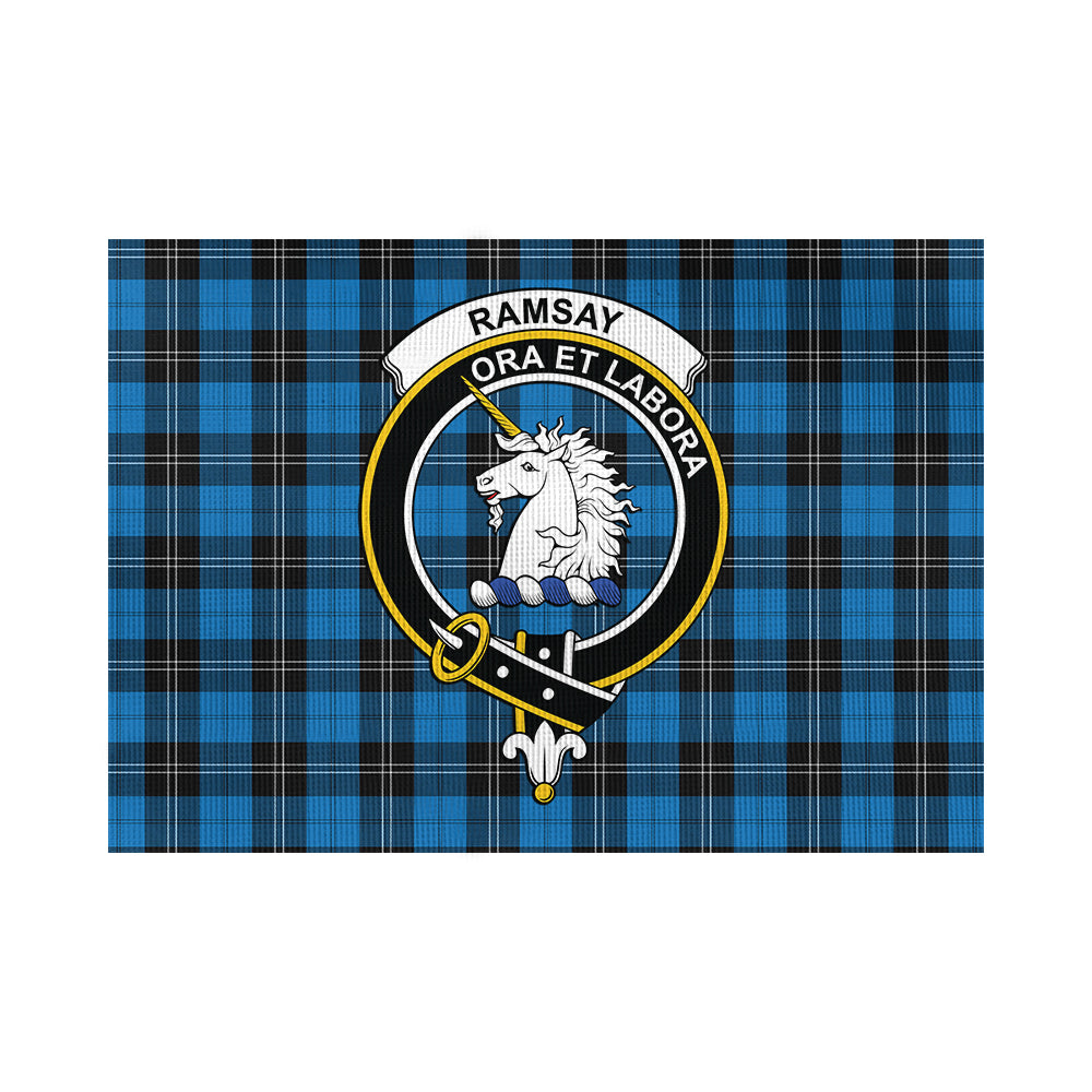 ramsay-blue-ancient-tartan-flag-with-family-crest