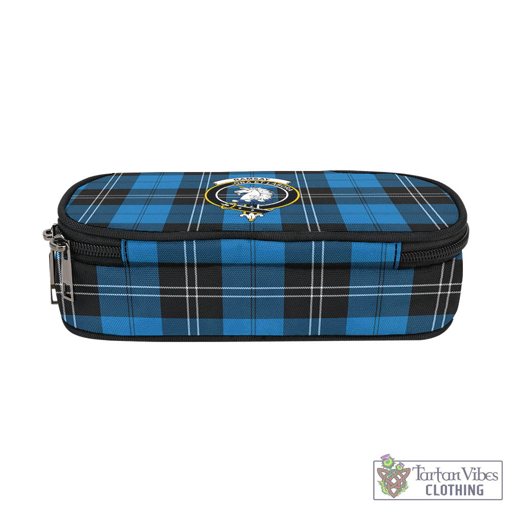 Tartan Vibes Clothing Ramsay Blue Ancient Tartan Pen and Pencil Case with Family Crest