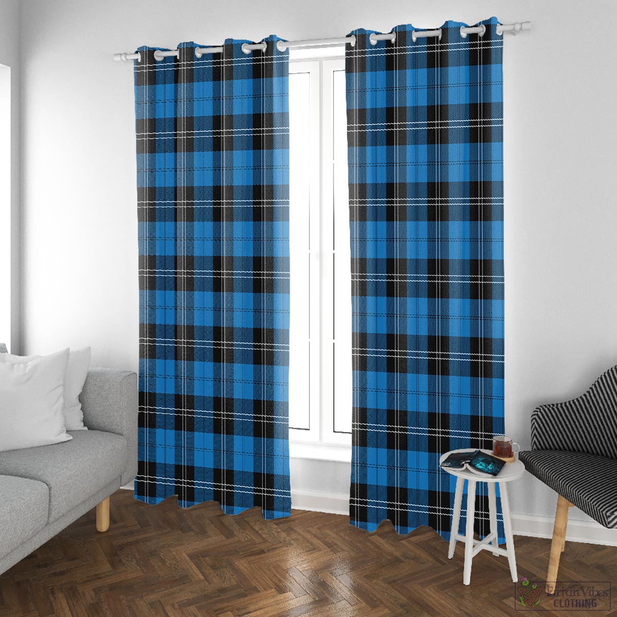 Ramsay Blue Ancient Tartan Window Curtain