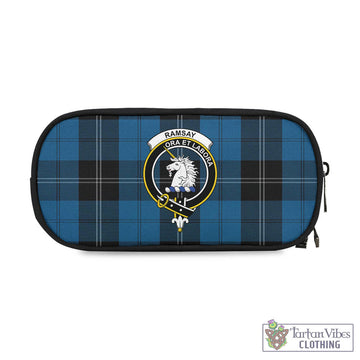 Ramsay Blue Hunting Tartan Pen and Pencil Case with Family Crest