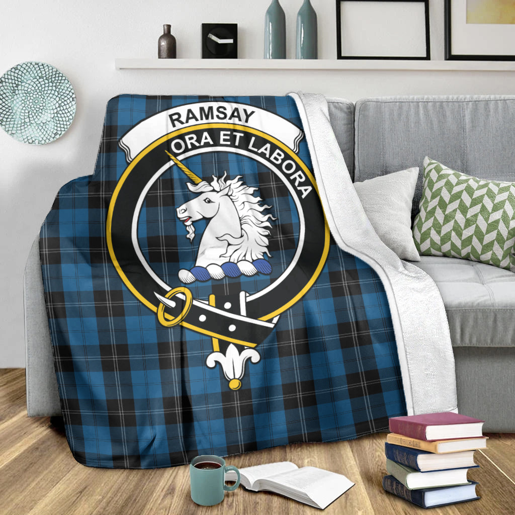 ramsay-blue-hunting-tartab-blanket-with-family-crest