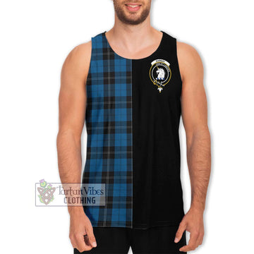 Ramsay Blue Hunting Tartan Men's Tank Top with Family Crest and Half Of Me Style