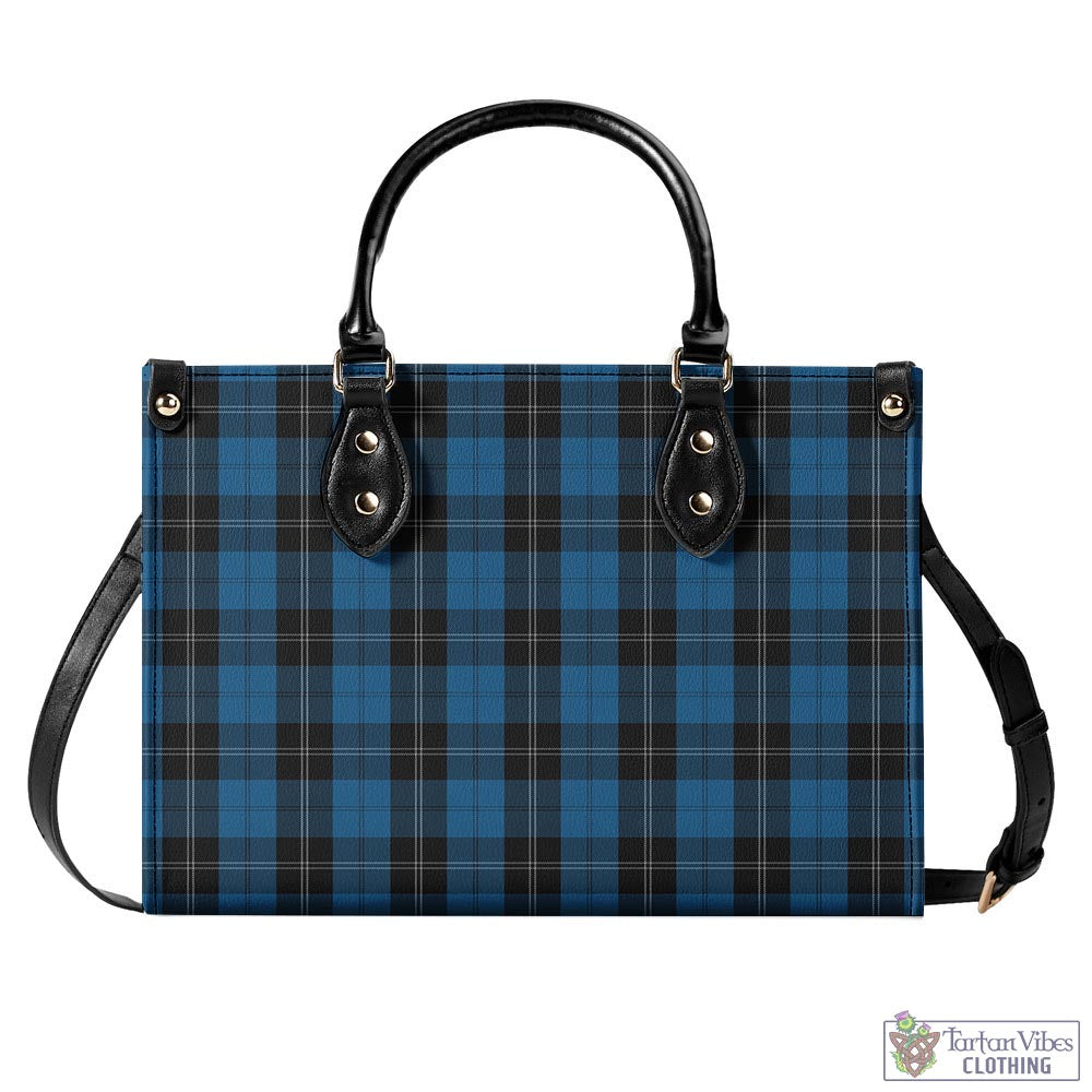 Tartan Vibes Clothing Ramsay Blue Hunting Tartan Luxury Leather Handbags