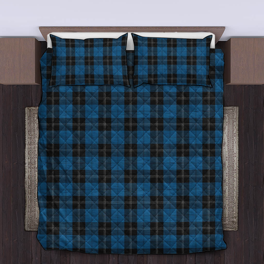 Ramsay Blue Hunting Tartan Quilt Bed Set King - Tartan Vibes Clothing