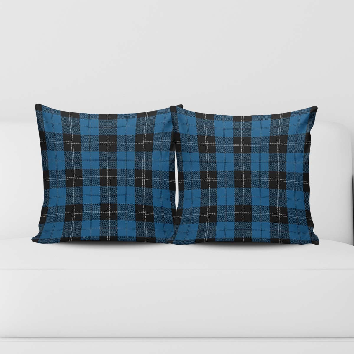 Ramsay Blue Hunting Tartan Pillow Cover Square Pillow Cover - Tartanvibesclothing