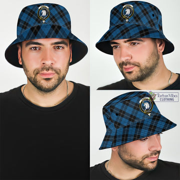 Ramsay Blue Hunting Tartan Bucket Hat with Family Crest