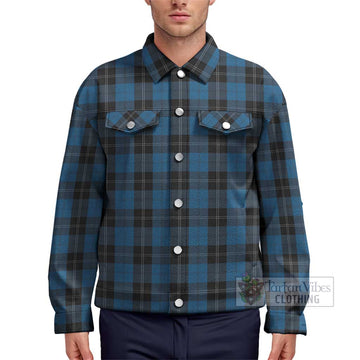 Ramsay Blue Hunting Tartan Unisex Lapel Cotton Jacket