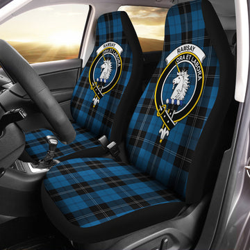 Ramsay Blue Hunting Tartan Car Seat Cover with Family Crest