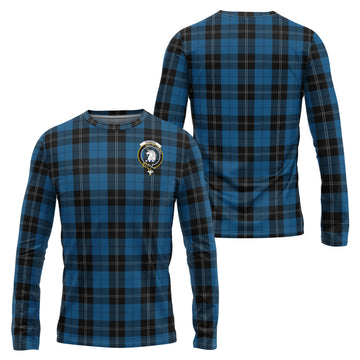 Ramsay Blue Hunting Tartan Long Sleeve T-Shirt with Family Crest