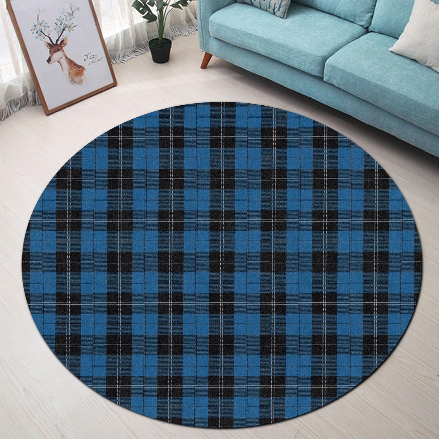 ramsay-blue-hunting-tartan-round-rug