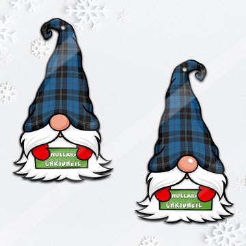 Ramsay Blue Hunting Gnome Christmas Ornament with His Tartan Christmas Hat