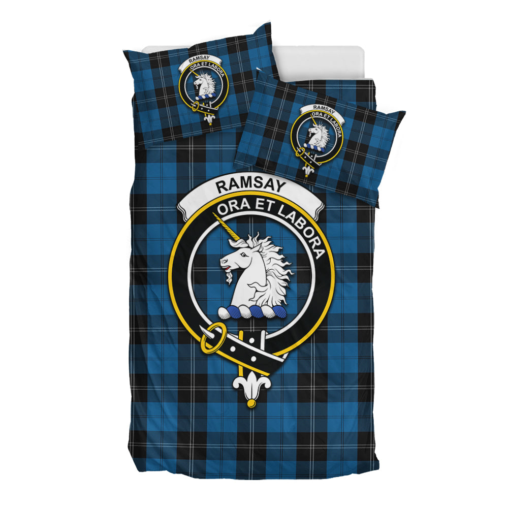 ramsay-blue-hunting-tartan-bedding-set-with-family-crest