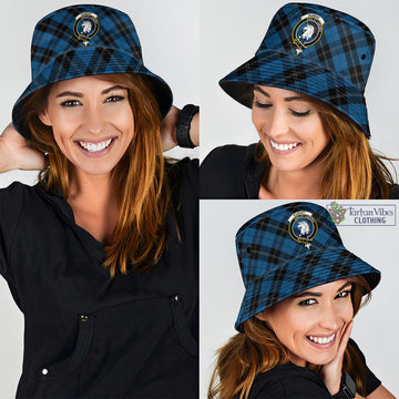 Ramsay Blue Hunting Tartan Bucket Hat with Family Crest