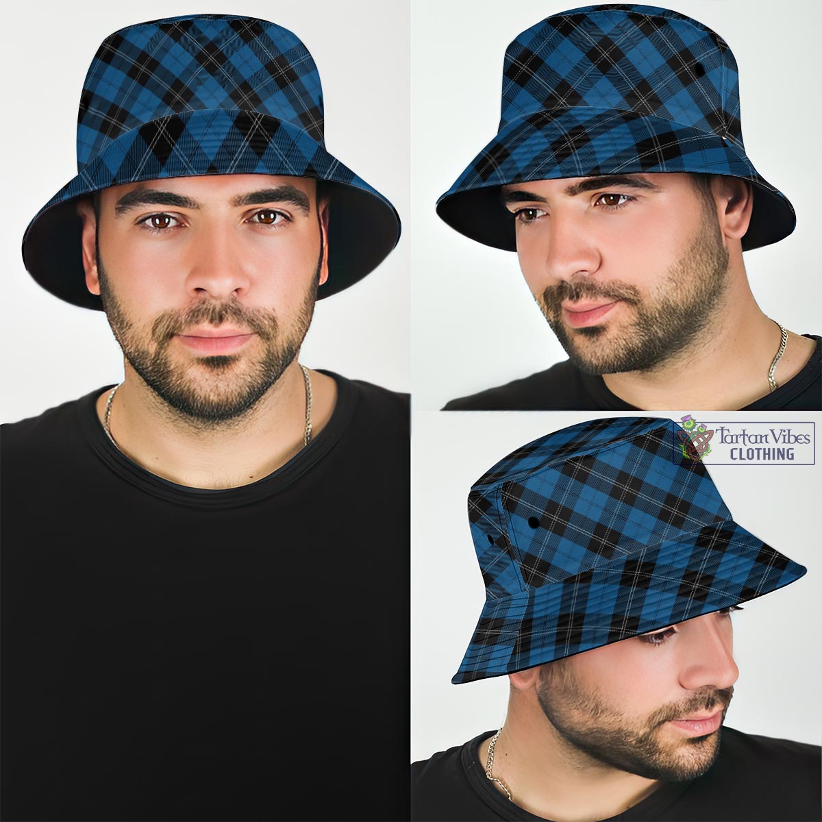 Tartan Vibes Clothing Ramsay Blue Hunting Tartan Bucket Hat