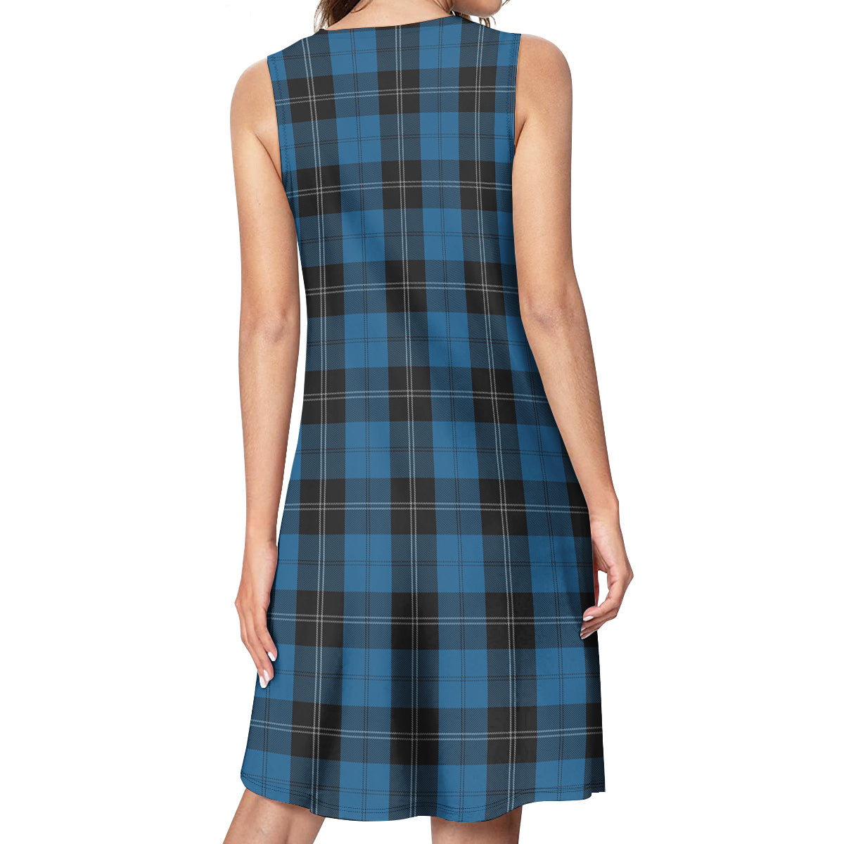 Ramsay Blue Hunting Tartan Womens Casual Dresses - Tartanvibesclothing