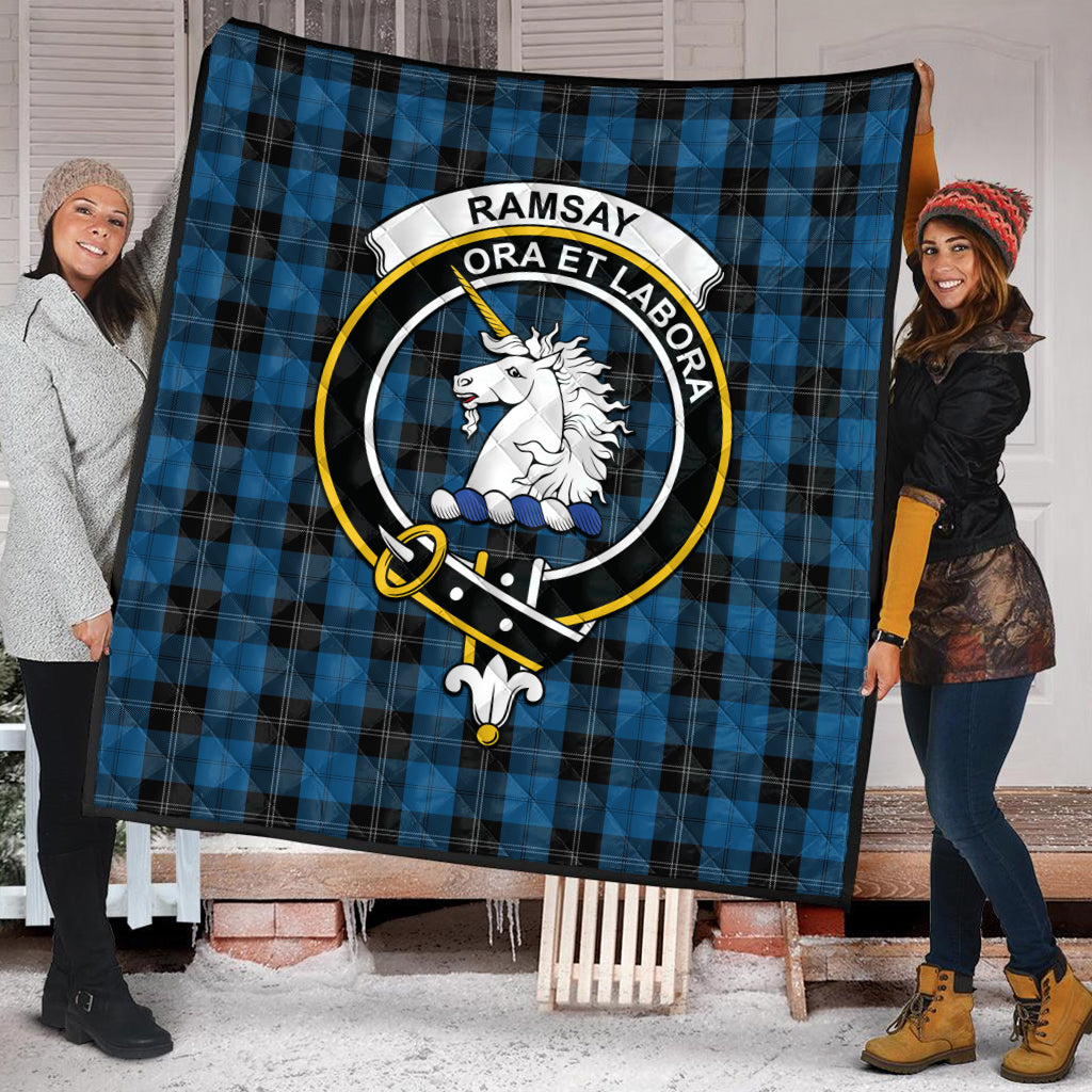 ramsay-blue-hunting-tartan-quilt-with-family-crest