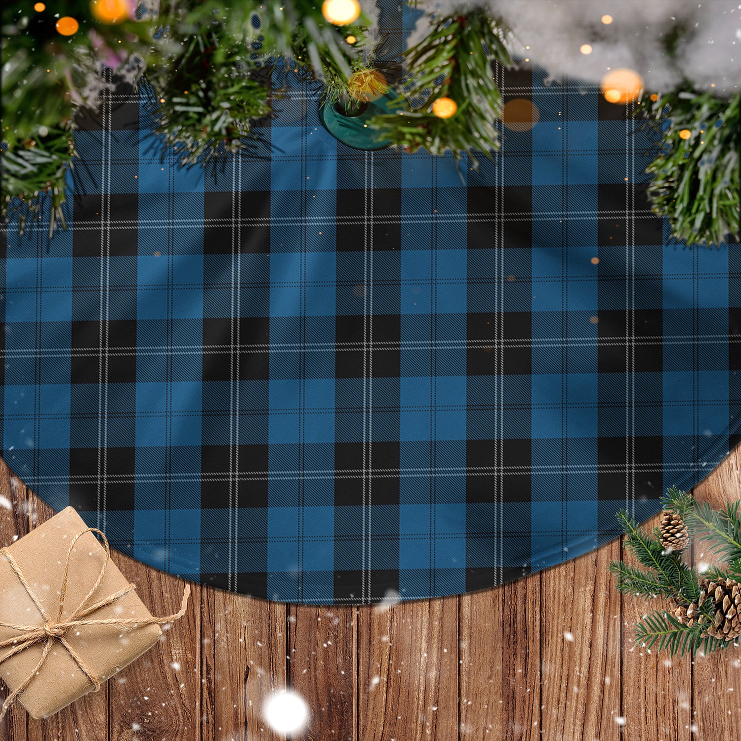 Ramsay Blue Hunting Tartan Christmas Tree Skirt - Tartanvibesclothing