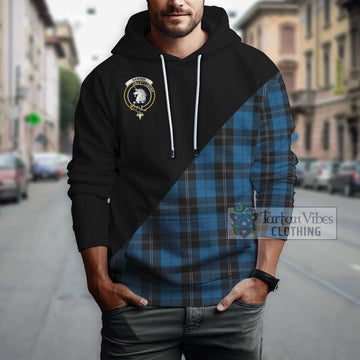 Ramsay Blue Hunting Tartan Hoodie with Family Crest and Military Logo Style