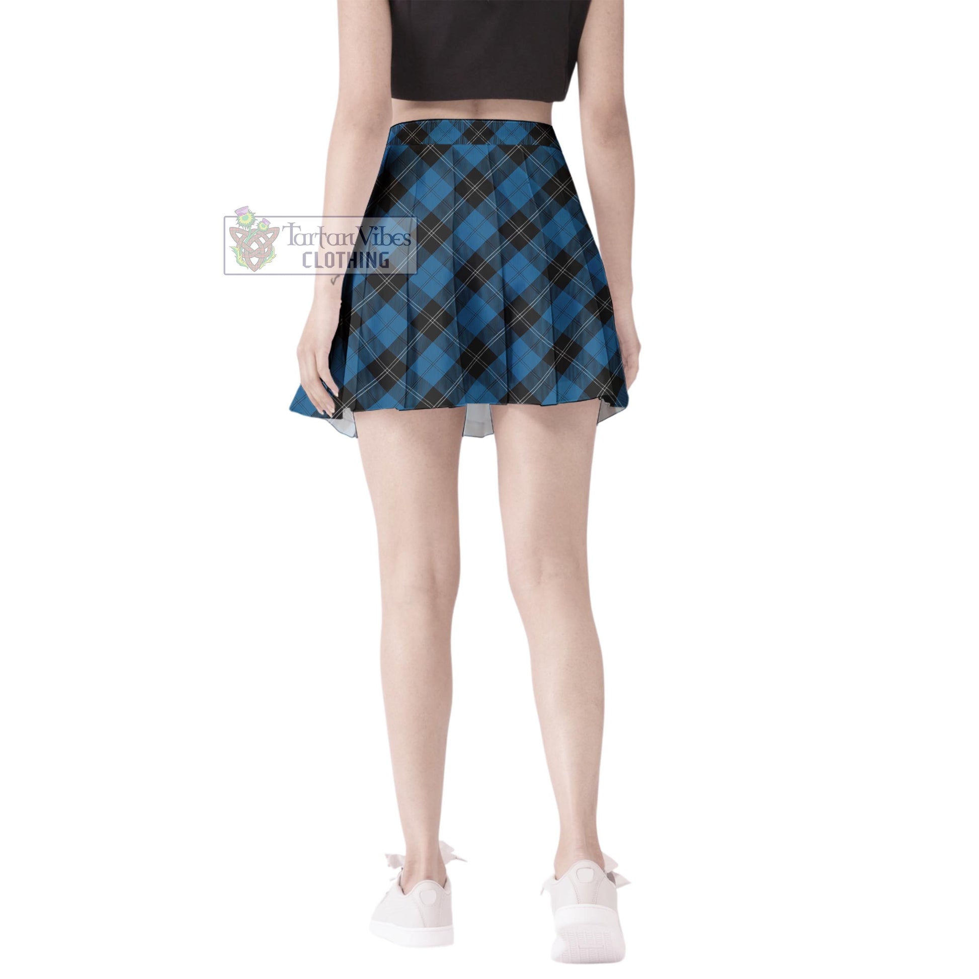 Tartan Vibes Clothing Ramsay Blue Hunting Tartan Women's Plated Mini Skirt