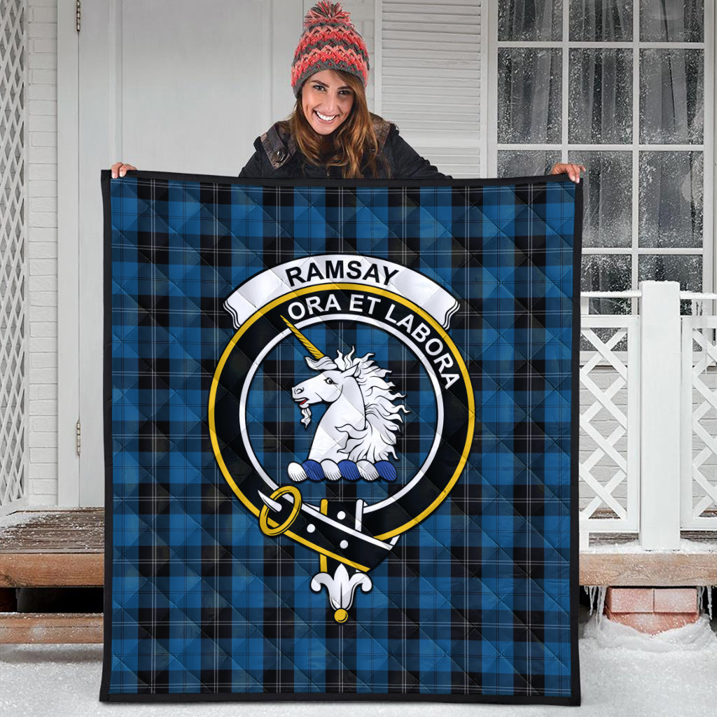 ramsay-blue-hunting-tartan-quilt-with-family-crest