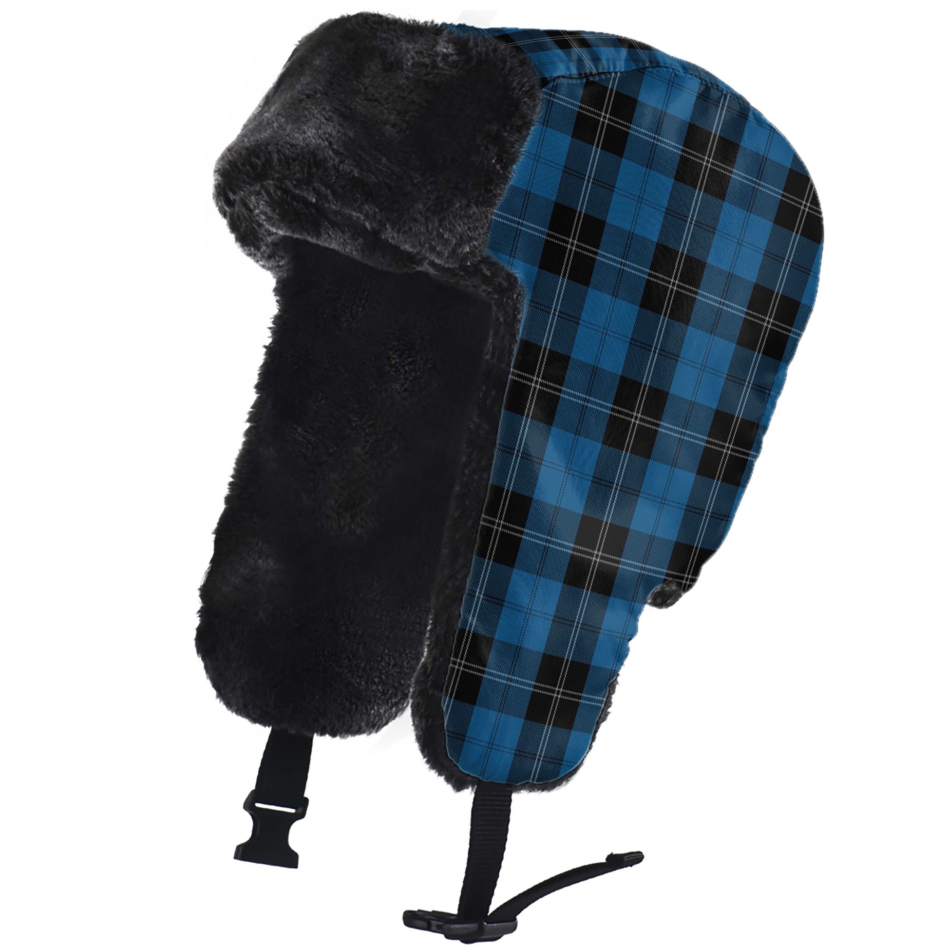 Ramsay Blue Hunting Tartan Winter Trapper Hat - Tartanvibesclothing