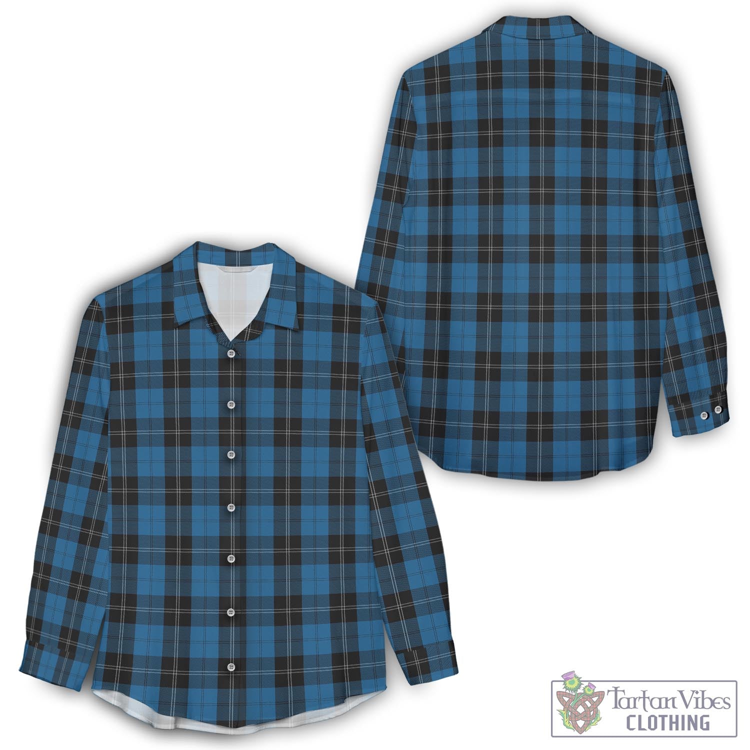 Ramsay Blue Hunting Tartan Womens Casual Shirt