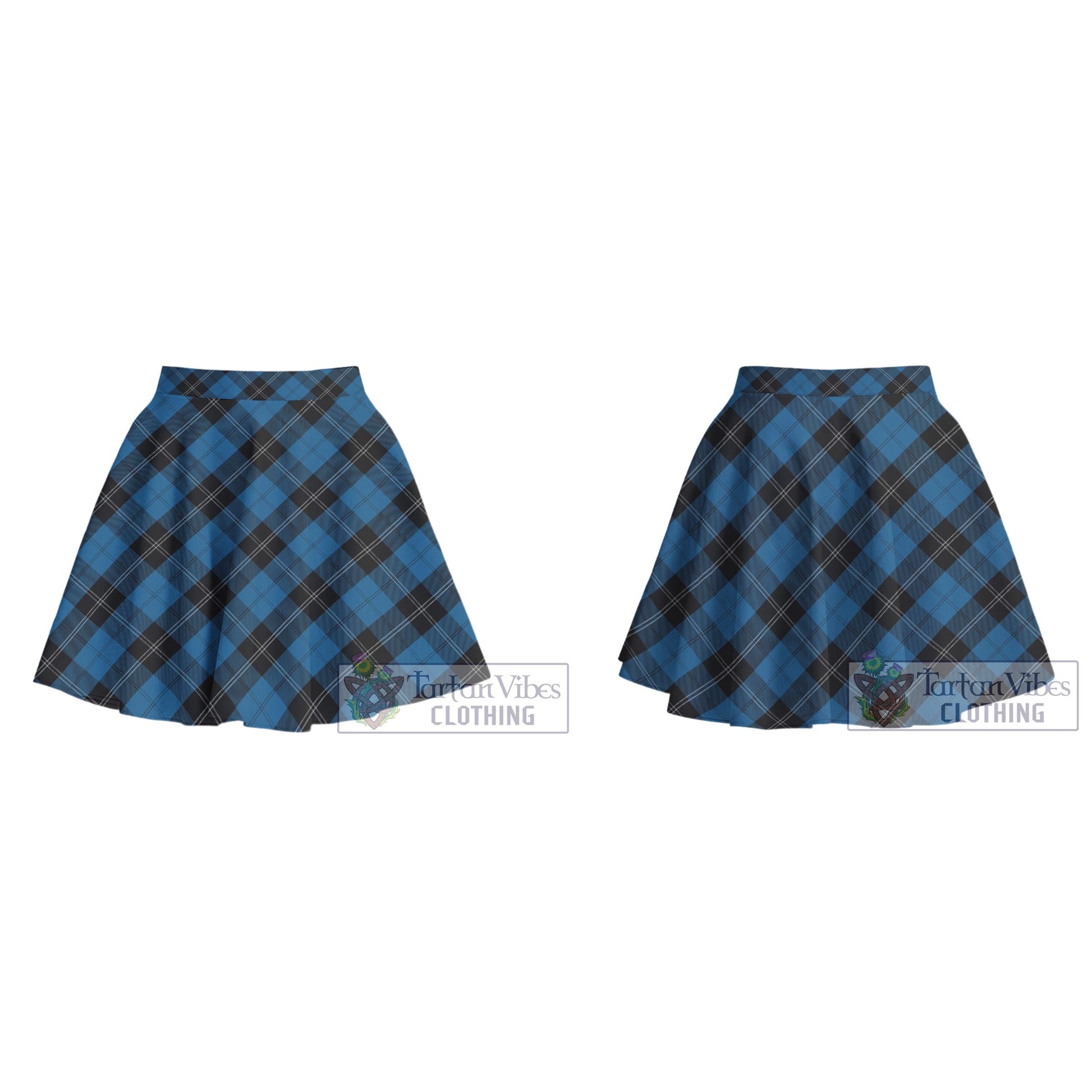 Tartan Vibes Clothing Ramsay Blue Hunting Tartan Women's Plated Mini Skirt