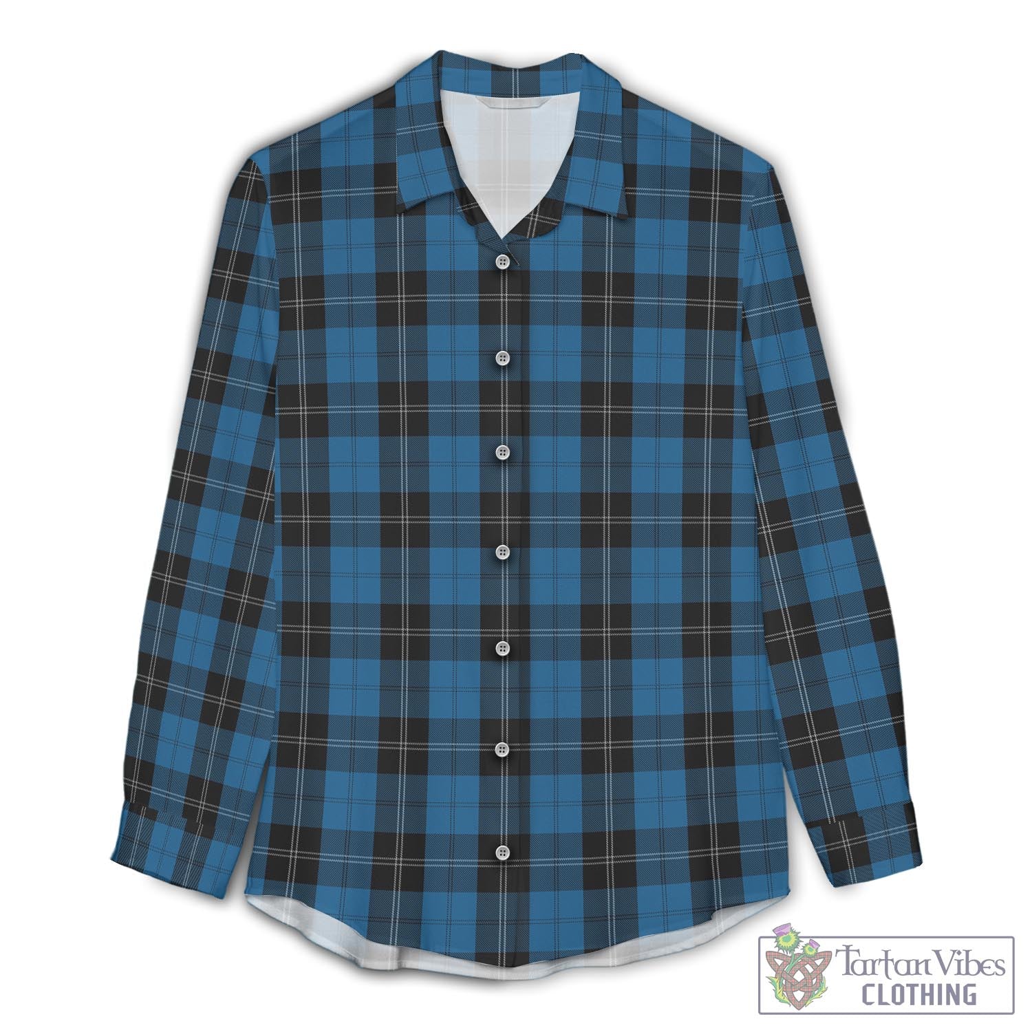 Ramsay Blue Hunting Tartan Womens Casual Shirt