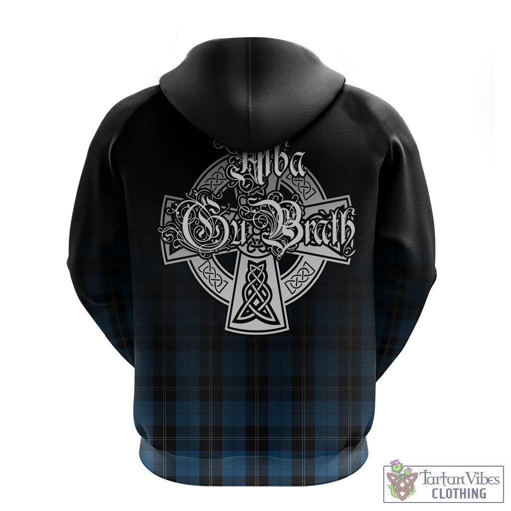 Tartan Vibes Clothing Ramsay Blue Hunting Tartan Hoodie Featuring Alba Gu Brath Family Crest Celtic Inspired