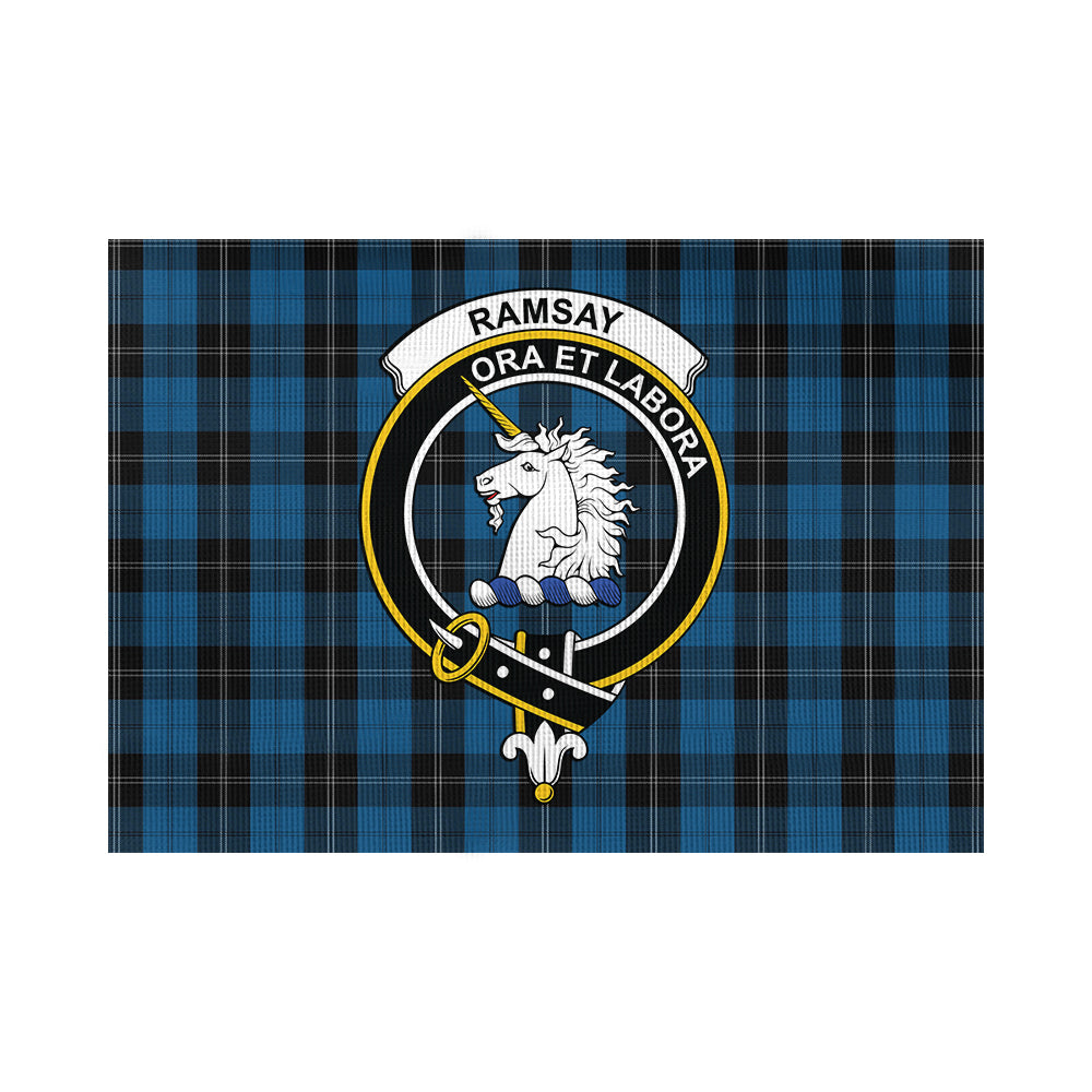 ramsay-blue-hunting-tartan-flag-with-family-crest