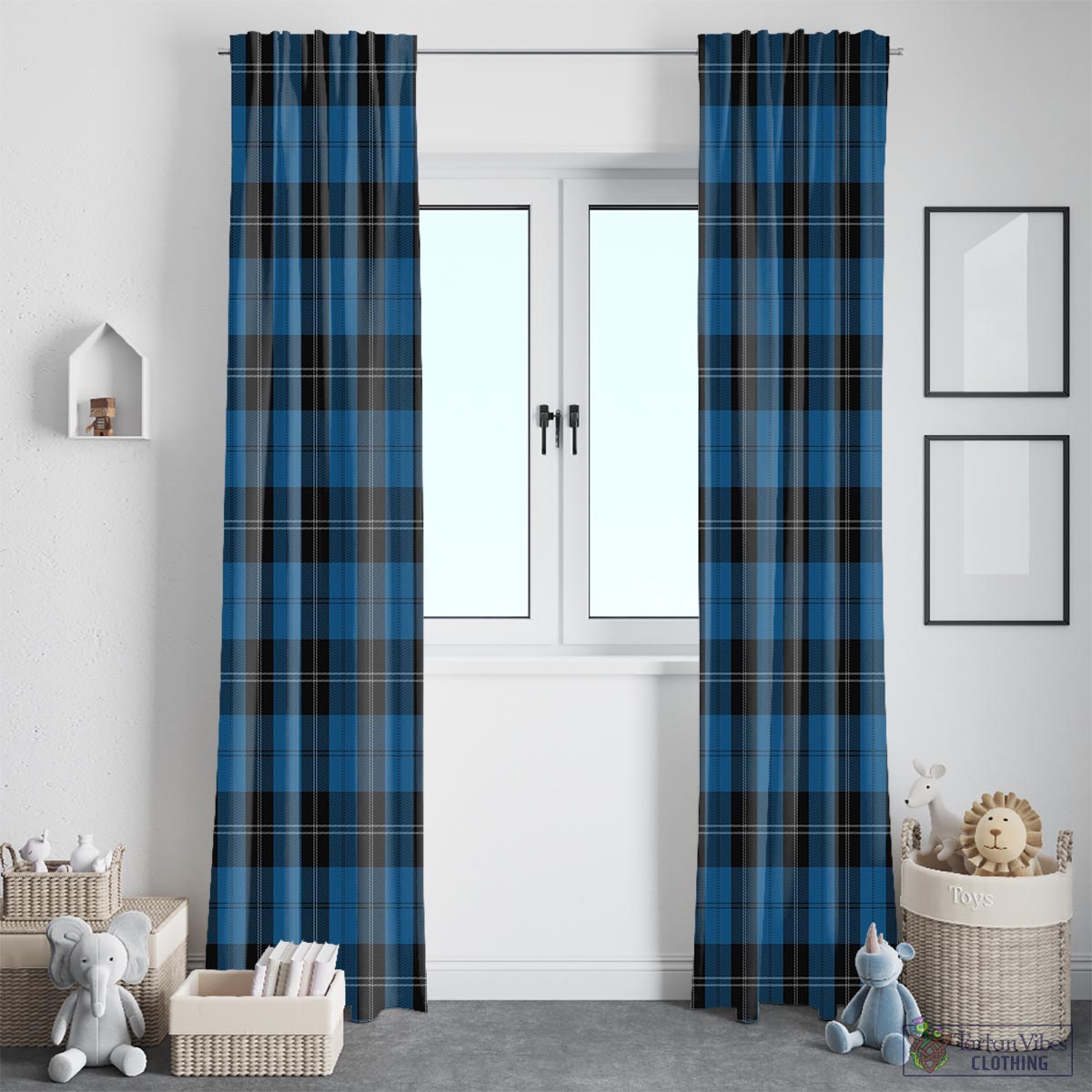 Ramsay Blue Hunting Tartan Window Curtain