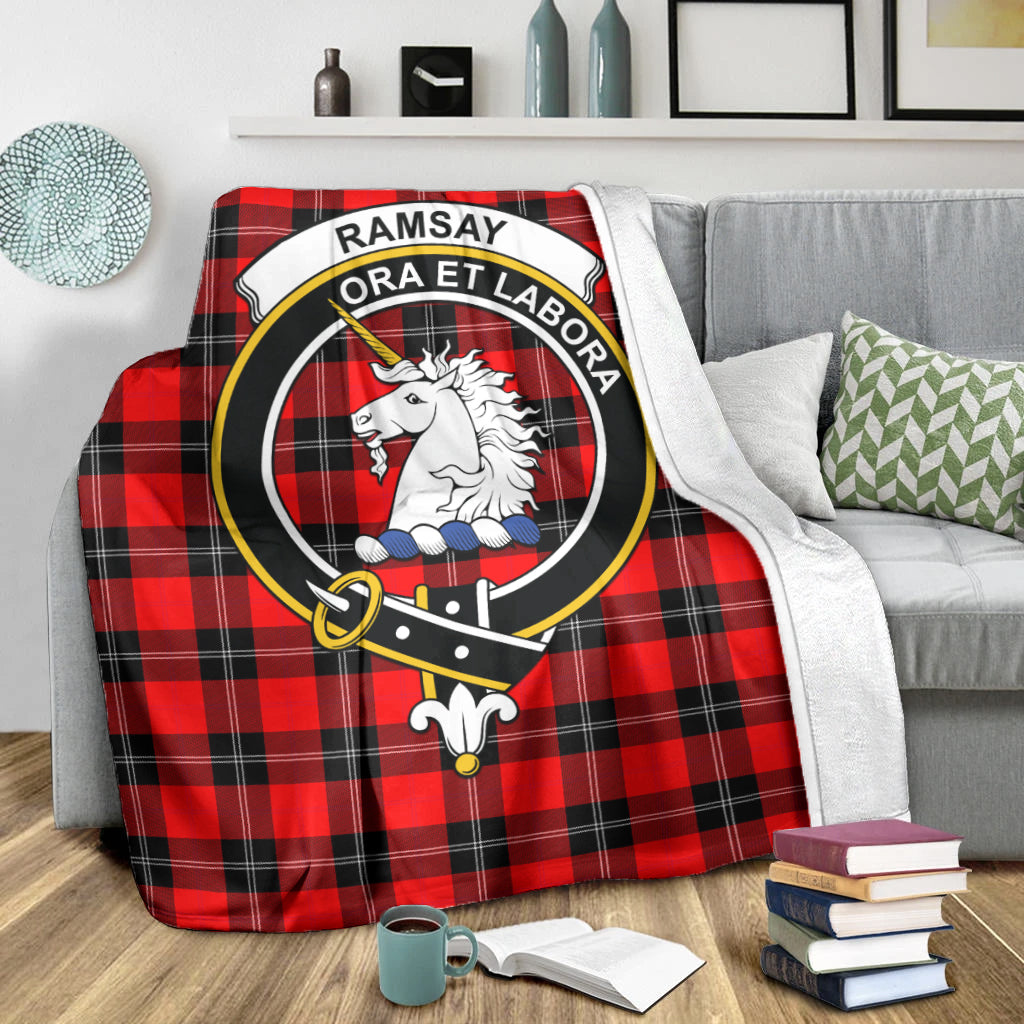 ramsay-modern-tartab-blanket-with-family-crest