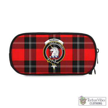 Ramsay Modern Tartan Pen and Pencil Case with Family Crest