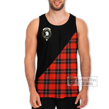 Ramsay Modern Tartan Men's Tank Top with Family Crest and Military Logo Style